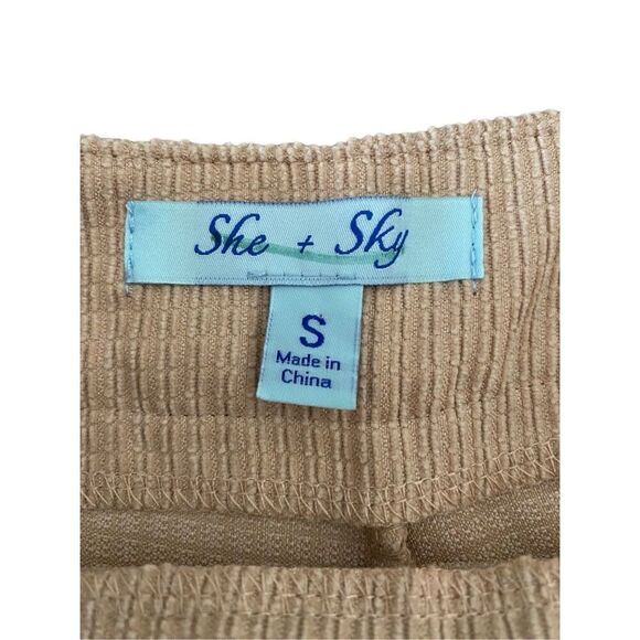 She + Sky Corduroy Pleated Mini Skort Sz Small Summer Everyday Beach - Picture 4 of 12